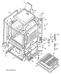 Section Diagram and Parts List for JGBS04PN1  General Electric Range