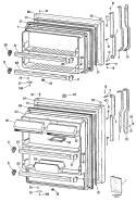 Section Diagram and Parts List for TBX18PLBRWH  General Electric Refrigerator