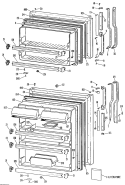 Section Diagram and Parts List for TBX21TLBRAD  General Electric Refrigerator