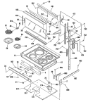 Section Diagram and Parts List for JHP56GN1  General Electric Range