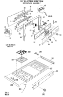 30" ELECTRIC IGNITION Diagram and Parts List for JGBP26GEJA  General Electric Range