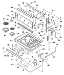 Section Diagram and Parts List for JHP63GN1  General Electric Range