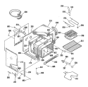 Section Diagram and Parts List for JDP37GL9  General Electric Range