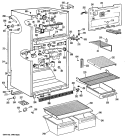 Section Diagram and Parts List for TBX18PPBRWH  General Electric Refrigerator