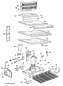 Section Diagram and Parts List for TBX18PPBRWH  General Electric Refrigerator