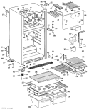 Section Diagram and Parts List for TBX14DMERAD  General Electric Refrigerator