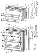 Section Diagram and Parts List for TBX14SMERWH  General Electric Refrigerator