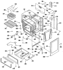 Section Diagram and Parts List for JHP62GN1  General Electric Microwave Oven Combo