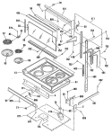 Section Diagram and Parts List for JHP62GN1  General Electric Microwave Oven Combo