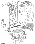 Section Diagram and Parts List for TBX14DPDRAD  General Electric Refrigerator