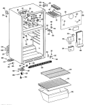 Section Diagram and Parts List for TBX14SPBLAD  General Electric Refrigerator