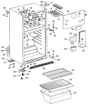 Section Diagram and Parts List for TBX14SPDLWH  General Electric Refrigerator