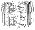 Part Location Diagram of WR78X8288 GE FRZ O.DOOR (White)