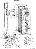 FREEZER DOOR Diagram and Parts List for TFXH24RLP  General Electric Refrigerator