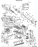 FREEZER SECTION Diagram and Parts List for TFXH24RLP  General Electric Refrigerator