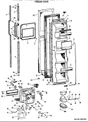 FREEZER DOOR Diagram and Parts List for TFXW24RLP  General Electric Refrigerator