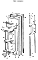 FRESH FOOD DOOR Diagram and Parts List for TFXW24RLP  General Electric Refrigerator