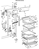 FRESH FOOD SECTION Diagram and Parts List for TFXW24RLP  General Electric Refrigerator