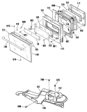 Section Diagram and Parts List for ZEK755WP1  General Electric Wall Oven
