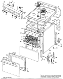Section Diagram and Parts List for JBS02*P1  General Electric Range