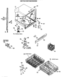 MOTOR - PUMP MECHANISM Diagram and Parts List for GSD400YK-03  General Electric Dishwasher