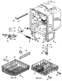 Section Diagram and Parts List for GSD2230L25WA  General Electric Dishwasher