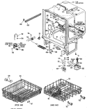 Section Diagram and Parts List for GSD970P-25  General Electric Dishwasher