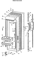 FRESH FOOD DOOR Diagram and Parts List for TFX27ELL  General Electric Refrigerator