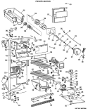 FREEZER SECTION Diagram and Parts List for TFX27ELL  General Electric Refrigerator
