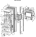 Part Location Diagram of WR71X2091 GE SHELF DOOR MODULE Assembly