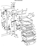 FRESH FOOD SECTION Diagram and Parts List for TFX27FLR  General Electric Refrigerator