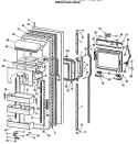 FRESH FOOD DOOR Diagram and Parts List for TFX27ILR  General Electric Refrigerator
