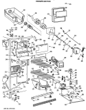 FREEZER SECTION Diagram and Parts List for TFX27ILR  General Electric Refrigerator