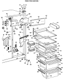 FRESH FOOD SECTION Diagram and Parts List for TFX27ILR  General Electric Refrigerator