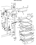 FRESH FOOD SECTION Diagram and Parts List for TFX27RLL  General Electric Refrigerator