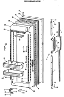 FRESH FOOD DOOR Diagram and Parts List for TFX27VLL  General Electric Refrigerator