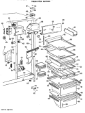 FRESH FOOD SECTION Diagram and Parts List for TFX27VLL  General Electric Refrigerator