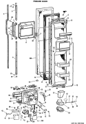 FREEZER DOOR Diagram and Parts List for TFXW27FMA  General Electric Refrigerator