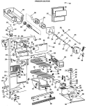FREEZER SECTION Diagram and Parts List for TFXW27FMA  General Electric Refrigerator