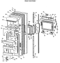 FRESH FOOD DOOR Diagram and Parts List for TFX27IMA  General Electric Refrigerator