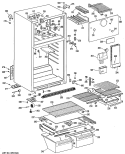 Section Diagram and Parts List for TBX14DPERHA  General Electric Refrigerator