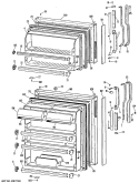 Section Diagram and Parts List for TBX16ZPERAD  General Electric Refrigerator