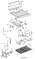 Section Diagram and Parts List for TBX16ZPERAD  General Electric Refrigerator