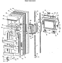 FRESH FOOD DOOR Diagram and Parts List for TFCW27FLL  General Electric Refrigerator