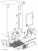 Section Diagram and Parts List for TFCW27FLL  General Electric Refrigerator