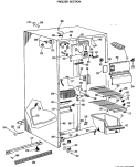 FREEZER SECTION Diagram and Parts List for TFX20DLR  General Electric Refrigerator