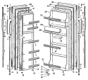 Section Diagram and Parts List for TFX20KLR  General Electric Refrigerator
