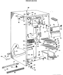 FREEZER SECTION Diagram and Parts List for TFX20KLR  General Electric Refrigerator