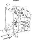 FREEZER SECTION Diagram and Parts List for TFX22KLP  General Electric Refrigerator