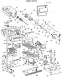 FREEZER SECTION Diagram and Parts List for TFX24ELP  General Electric Refrigerator